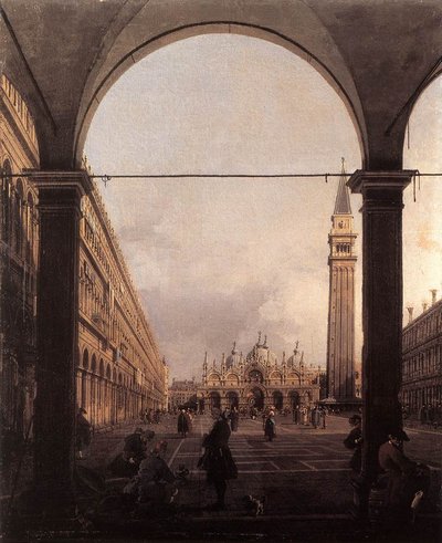 Piazza San Marco Looking East from the North-West Corner by Giovanni Antonio Canal